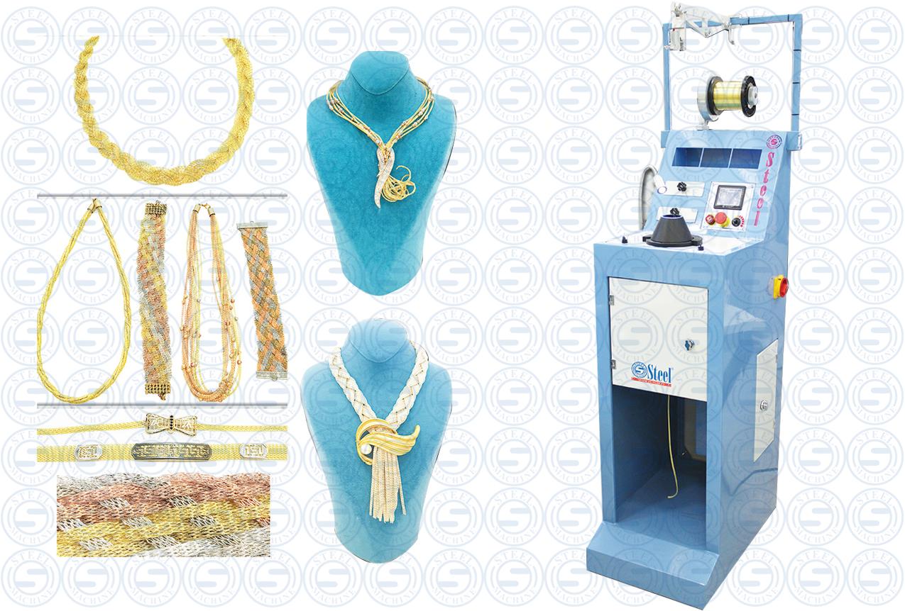 Máquina para tejer cadenas de alambre